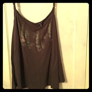 Dark gray flowy tank top